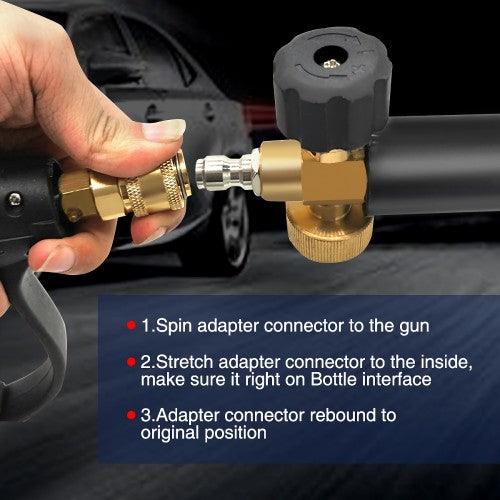 MATCC Snow Foam Cannon Adjustable Pressure Washer Foam Wash Gun 1L Bottle Car Wash Gun Snow Foam Lance with 1/4 MATCC Snow Foam Cannon Adjustable Pressure Washer Foam Wash Gun 1L Bottle Car Wash Gun Snow Foam Lance with 1/4